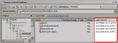 Last Check-in Date Column in Visual Studio Source Control Explorer