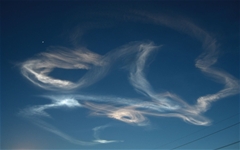 Shuttle Trail Cloud At Sunset