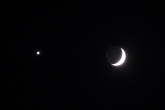 Moon and Venus