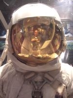 Me in the reflection of Neil Armstrongs space suit.