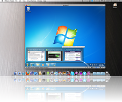 Windows 7 with Aero running in Mac OS X 10.6