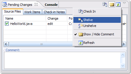 Shelving Support in Eclipse