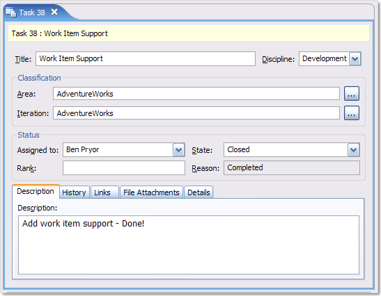 Edit TFS Work Items inside Eclipse