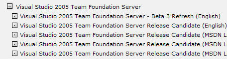 Team Foundation Server Release Candidate on MSDN Subscriber Downloads site