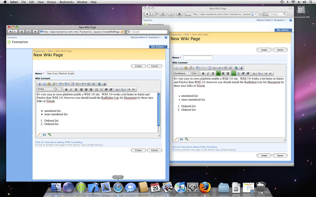 Cross Platform Enabling the TFS Project Portal
