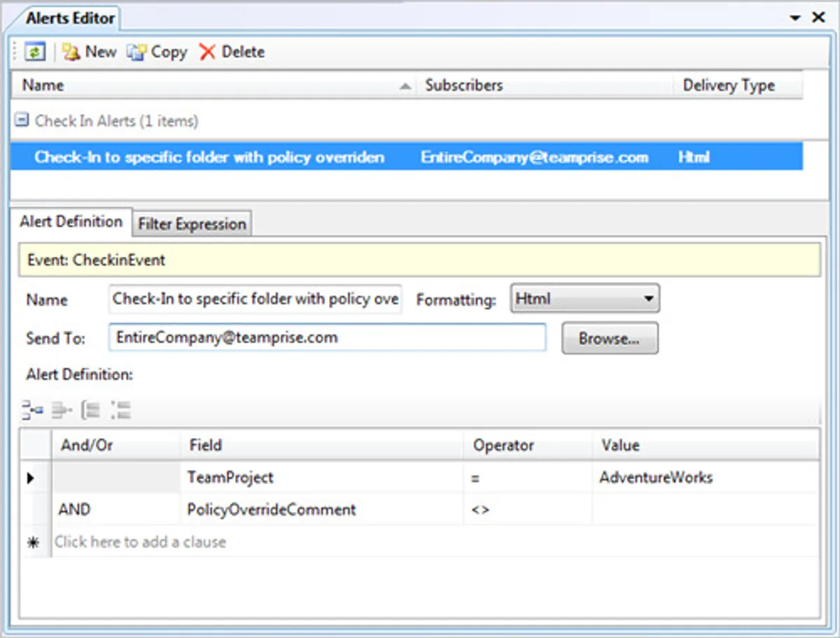 Policy Override Email Alerts