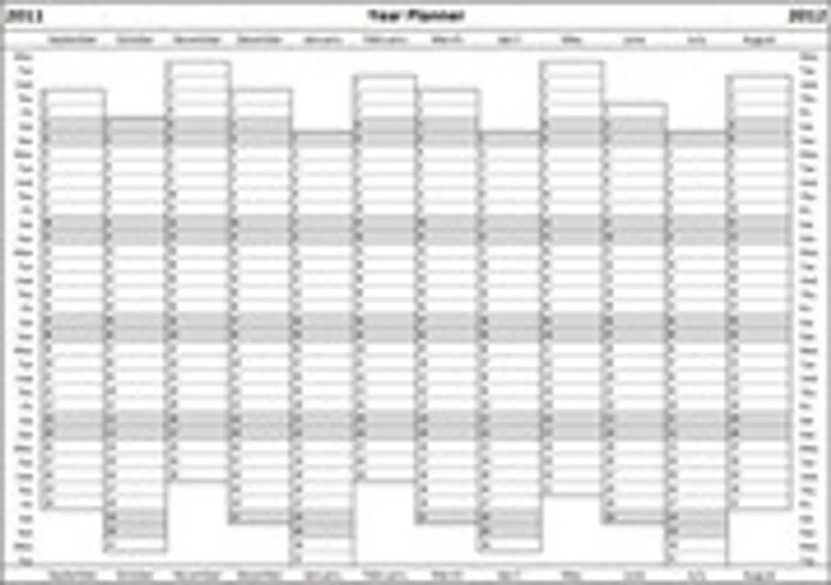 Excel Year Planner Re-visited