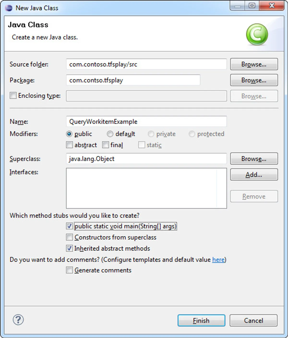 Getting Started with the TFS SDK for Java