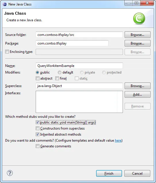Getting Started with the TFS SDK for Java